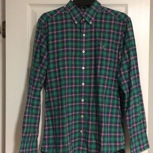 Vineyard Vines Slim Fit Plaid Whale Shirt Size M